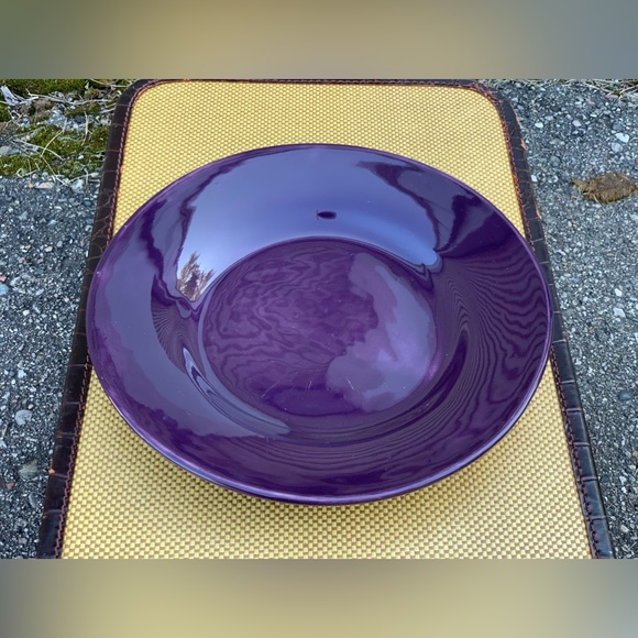 Pottery Barn SAUSALITO Fig Purple Glazed Earthenware Dinner Plate - Picture 3 of 16